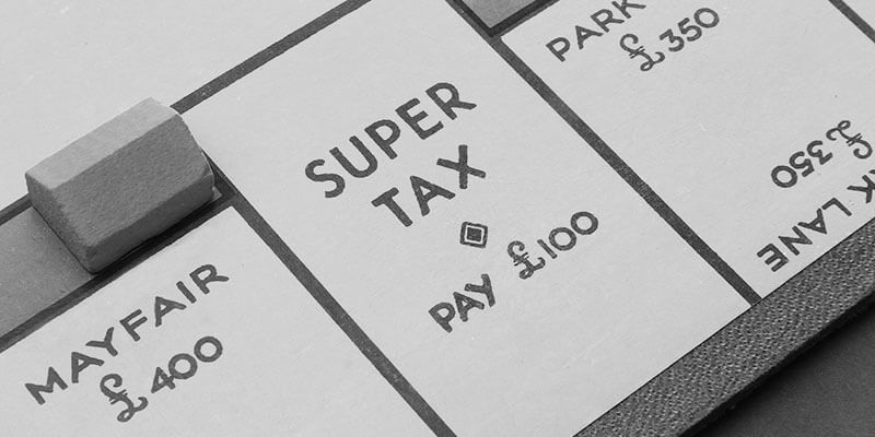 Super Tax square of a Monopoly board