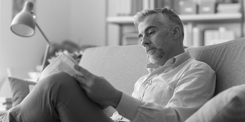 Man reading paper