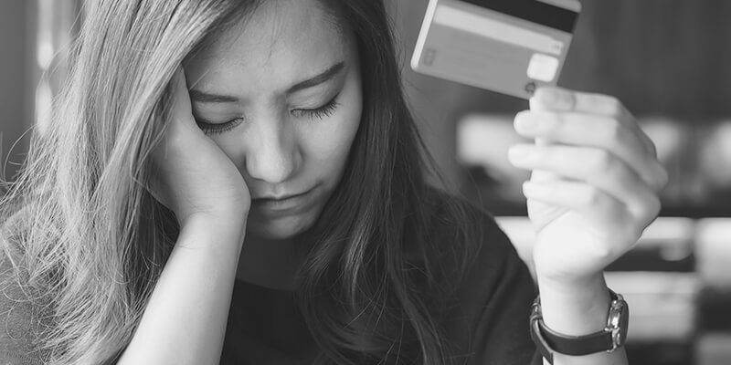 Woman fed up with her finances